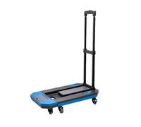 Foldable Portable Handcart Trolley - Small Flatbed Platform Hand Truck for Household Goods, Pull Rod Transport, Ideal for Express Delivery and Easy Moving