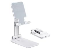 Foldable Portable Height Adjustable Lazy Live Streaming Mobile Phone Tablet Universal Stand for Desktop Hands Multi Angle Adjustment Silicone ABS Shell Lightweight Design Great Accessory Office Home w