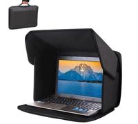 Foldable Portable Laptop Privacy Sun Shade Hood, Adjustable Hook And Loop Light Block Screen Visor for Office Airplane Outdoor Anti Peep Glare Protection-2