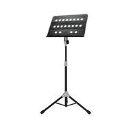 Foldable portable music stand， Adjustable Height Fold Metal Music Stand Black 50x150cm(Black-2)