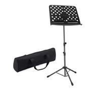Foldable portable music stand， Music Stand Black Fold Adjustable 31.5-61 inches With 2 Spr Clips Carry Bag