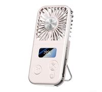 Foldable Portable Neck Fan for Travel Camping Office(Light Yellow) | Bladeless safety, <31dB quiet, hair safe, USB rechargeable, office gym use