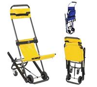 Foldable Portable Stair Chair, Ambulance Firefighter Evacuation Light Weight Folding Lift Stair Chair with 400lbs Capacity, Single Person Operation, for Patient Elderly Disabled(Yellow)