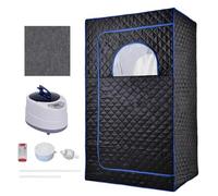 Foldable Portable Steam Sauna, Personal Sauna Tent with 1000w 2L Steam Generator & 9 Levels Heating, Includes Home Sauna Mat and Remote Control, for Home SPA Relaxation Stress Relief