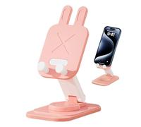 Foldable Portable Support - Bureau Phone Support | 360° Rotary Rabbit Design for Home Travel Table Support Table | Adjustable Angle: Double Axis Technology Allow