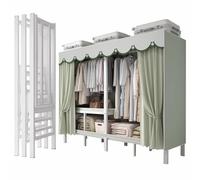 Foldable Portable Wardrobe Closet with Cover - Freestanding Clothing Rack, 500kg Capaci, Ideal for Bedroom Sto Soluts & nizing Clothes