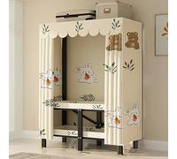 Foldable Portable Wardrobe Closet With Cover, Heavy Duty Clothing Rack, Metal Closet Rack For Hanging Clothes, Portable Closet Wardrobe With Hanging Rods(170x50x151cm)