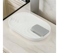 Foldable Pot Lid Plus Utensil Holder Rack for Spatulas Spoons Lids - Pp Kitchen Storage Organizer Having Hangable Design Nordic Style 11.5 X 18 X 2.2 Cm(White)