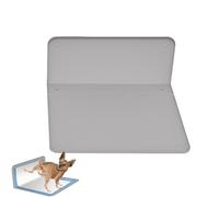 Foldable Potty - L-Shaped Silicone Tray, 89 x 65 cm, Leak-Proof, Non-Stick , 943 g, Robust Design, Toilet Mat for Indoor Training, Portable WEL