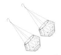 Foldable Poultry Feeder Basket Stainless Steel for durable Foldable(Silver) | 2-pack for value set, foldable design, rust-resistant steel, fits various sizes, easy storage