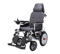 Foldable Power Electric Wheelchair with Headrest, Reclinable Backrest, Dual Motor for Disabled and Elderly Mobility