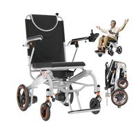 Foldable Power Wheelchair for Adults,500W Motor,120Kg Capacity,Ultra-Light 14.9Kg,Easy to Transport and Store,For Seniors,Ultra-Light Electric Wheelchair for Adults 6A