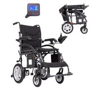 Foldable Power Wheelchair, Lightweight Electric Mobility Scooter for Seniors, Dual Motors, Intelligent Folding with Removable 10AH Lithium Battery, Dual Control