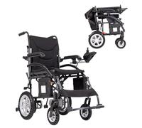 Foldable Power Wheelchair, Lightweight Electric Mobility Scooter for Seniors, Dual Motors, Intelligent Folding with Removable 10AH Lithium Battery, Dual Control