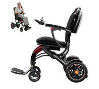 Foldable Power Wheelchairs，Electric Wheelchairs for Adults，Motorized Mobility Scooters for Seniors，Dual Motors,Intelligent Folding,With Attendant Hand Brakes and Lapbelt 10A