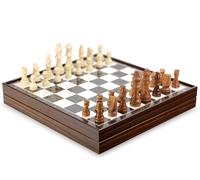 Foldable Premium Chess Game With Solid Wood Chess Pieces