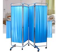 Foldable Privacy Screen on Wheels for Medical Spaces, Easy Mobility and Space-Saving Room Divider