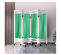 Foldable Privacy Screen, Rolling 4 Panel Medical Privacy Screen On Wheels, Room Divider For Ward/Beauty Salon/Health Hall, Standing Door Partition(Green)