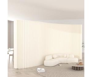 Foldable Privacy Screen Room Divider - Free-Standing Kraft Paper, 1.6m x 4m, Ideal for Offices, Living Rooms, Beauty Salons - Transform Your Space!