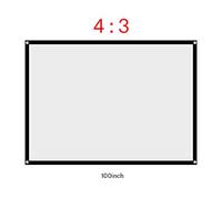 Foldable projection screen 4:3, foldable curtain for easy installation and operation of the projector, suitable for home cinema and outdoor screen