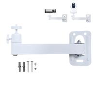 Foldable Projector Wall Mount | White Aluminum Alloy | 1/4" Screw | 360° Rotatable | Universal for Mini Projectors & Cameras (7.87" 1/4" Screw Mount)