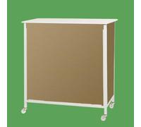 Foldable Promotional Counter Table Retail Reception Event Desk, Portable Tradeshow Pop Up Podium Speeches Counter Stand Booth, Supermarket Tasting Table Advertising Banner Stand