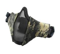 Foldable Protective Airsoft Mask Tactical Half Face Metal Mesh Double CS(ACU)