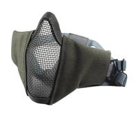 Foldable Protective Airsoft Mask Tactical Half Face Metal Mesh Double CS(Grey)