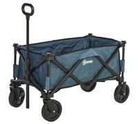 Foldable Pull Along Cart: Spacious Cargo Wagon Trailer for Beach & Garden, High