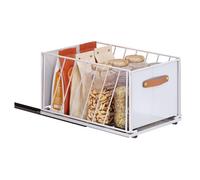 Foldable Pull Out Cabinet Organizer with Silent Full Extension Slides, Adhesive Film for Easy Access, Slide Out Storage Solution for Kitchen and Home