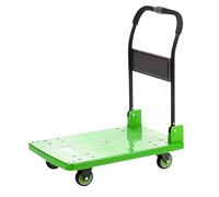 Foldable Push Cart Dolly - 180 KG Capacity Heavy Duty Platform Truck With 360° Swivel Wheels 73 * 49cm trolley