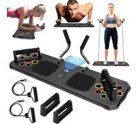 Foldable Push Up Board Digital Counting with Pull Rope, Multi-function Workout Fitness Equipment for Muscle Training of the Upper Body Arms Shoulders Chest Back