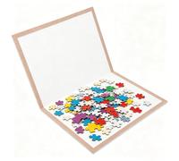 Foldable Puzzle Board with Raised Edge Frame - Portable Jigsaw Puzzle Mat for 500 Pieces, Non-Slip Polyester Surface Tabletop Holder for Adults DIY Crafts & Hobby, 23.6 x 15.7 Inches