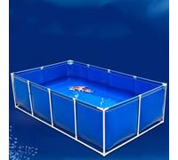 Foldable PVC Aquarium Pond Tank 1x1x1m for Koi & Goldfish - Durable Canvas, Easy Maintenance with Drain Valve for Garden Backyard