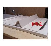 Foldable PVC Bath Tray, Multi-Functional Anti-Dust Cover, Standard Size Bathtub Lid, Waterproof Plastic Bath Board for Easy Storage & Cleaning