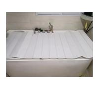 Foldable PVC Bathtub Cover Tray - Dustproof & Insulation Bath Lid for Spa Bathroom & Shower - 0.6cm Thick 80x116cm Durable Waterproof Easy to Clean