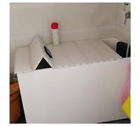 Foldable PVC Bathtub Cover Waterproof & Dustproof with Drain Fits Most Standard Bathtubs Customizable Color: White - Ideal for Home & Spa Use