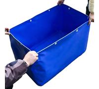 Foldable PVC Canvas Fish Tank, Heavy-Duty Water Reservoir for Koi and Goldfish, Temporary Water Storage Solution, 4x1x1.2m for Aquatic Needs