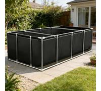 Foldable PVC Fish Pond Tank with Drain Valve, Portable Above Ground Koi Pond for Aquaculture, Water Garden, and Temporary Swimming Pool, Ornamental Water Storage