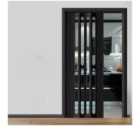 Foldable PVC Sliding Door with Acrylic Windows, Customizable Retractable Room Divider for Privacy and Space Optimization