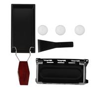 Foldable Raclette Cheese Melter Grill Wooden Handle, Black