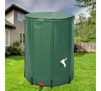 Foldable Rain Barrel - Collapsible Water Collection Tank, Sturdy Weather Resistant PVC with Drain Valve & Filter Mesh Overflow for Garden Plant Watering