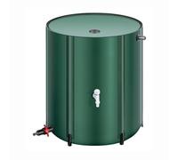 Foldable Rain Barrel Kit with Faucet & Lid - Efficient Outdoor Rainwater Collection Space-Saving Design for Sustainable Gardening and Eco-Friendly Water Storage