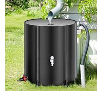 Foldable Rain Barrel Kit with Tap & Lid - Efficient Outdoor Rainwater Collection & Eco-Friendly Water Storage Solution for Sustainable Living and Conservation