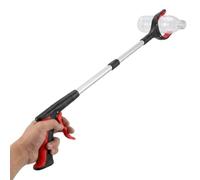 Foldable Reacher Grabber Tool 32 Inch Aluminum Litter Picker Upper Heavy Duty Magnetic Tip Rotating Head Long Arm Extender Mobility Aid Blue Trash Claw Gripper Seniors Handicap Easy Reach