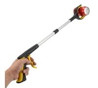 Foldable Reacher Grabber Tool 32 Inch Aluminum Litter Picker Upper Heavy Duty Magnetic Tip Rotating Head Long Arm Extender Mobility Aid Blue Trash Claw Gripper Seniors Handicap Easy Reach