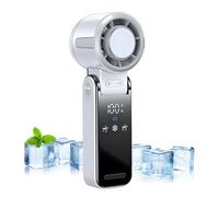 Foldable Rechargeable Cooling Fan for the Neck, Portable Turbos Mini Fan, Efficient Cooling Device with Digital Display, Multiple Speed Levels, for Home Camping