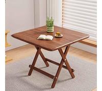 Foldable Rectangular Bamboo Dining Table for Small Spaces Mid Century Style Kitchen Table 39x39 inch Perfect for Dining Room or Kitchen SpaceSaving Design