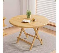 Foldable Rectangular Bamboo Dining Table for Small Spaces Style 70CM Round Kitchen Table Perfect for Dining Room Compact and Stylish Furniture