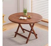 Foldable Rectangular Bamboo Wood Dining Table for Small Spaces Modern Kitchen Furniture 70CM Round Table for Dining Room & Kitchen Use